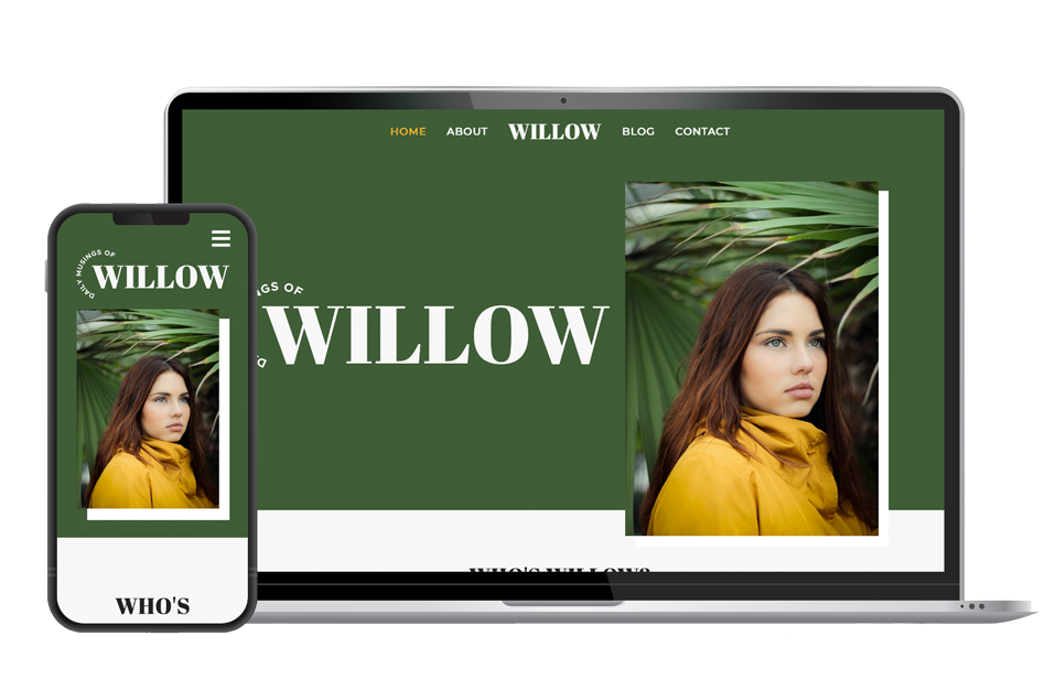 Mobile and laptop view of Willow.
